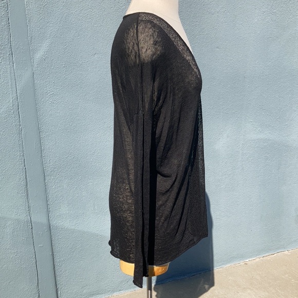 Eileen Fisher Loose Stitch Knit Lightweight Sheer Pullover - Picture 4 of 9